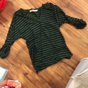 Striped Michael Stars 3/4 length sleeve top